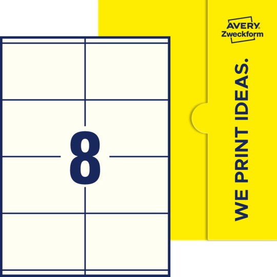 8 stk. etiketter per ark
