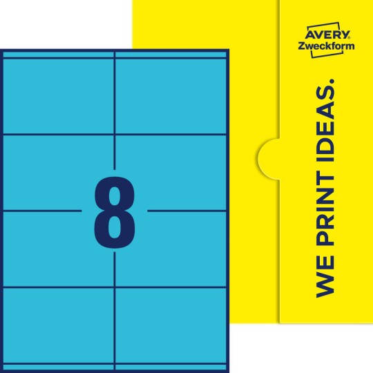 8 stk. etiketter per ark