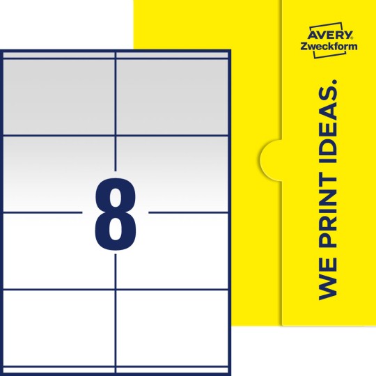 8 stk. etiketter per ark