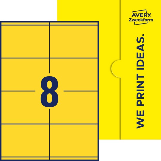 8 stk. etiketter per ark