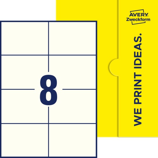 8 stk. etiketter per ark