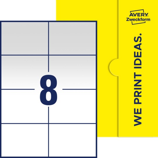 8 stk. etiketter per ark