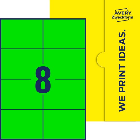 8 stk. etiketter per ark