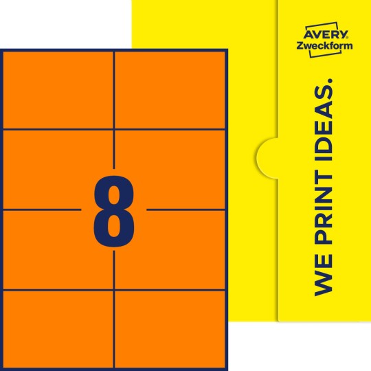 8 stk. etiketter per ark