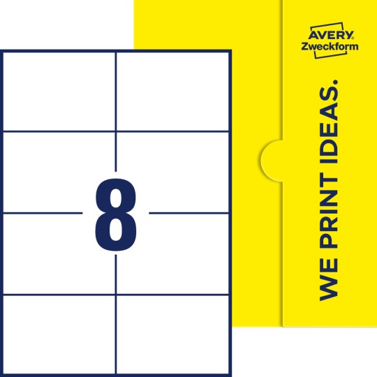 8 stk. etiketter per ark