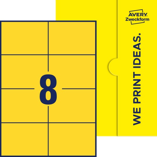 8 stk. etiketter per ark