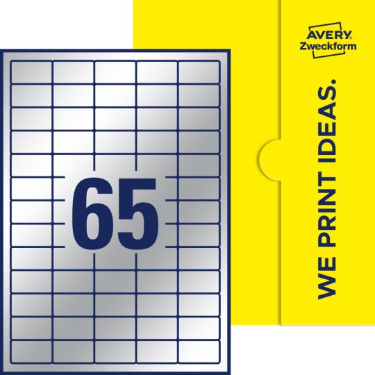 65 stk. etiketter per ark