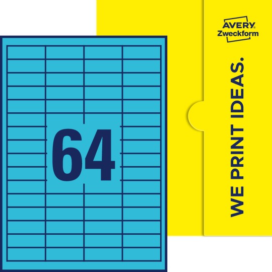 64 stk. etiketter per ark