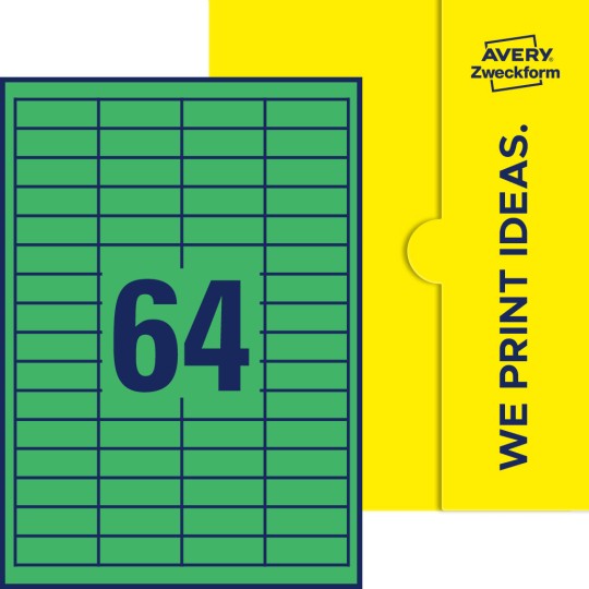 64 stk. etiketter per ark