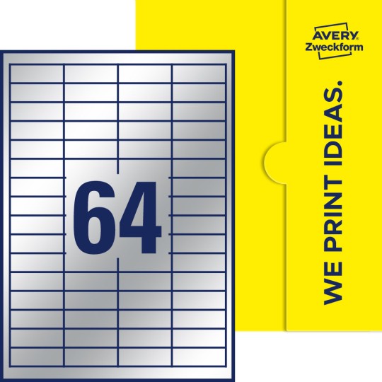 64 stk. etiketter per ark