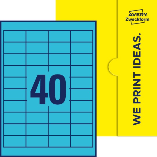 40 stk. etiketter per ark