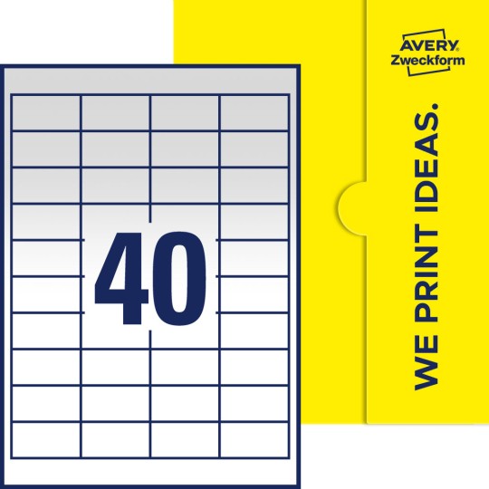 40 stk. etiketter per ark