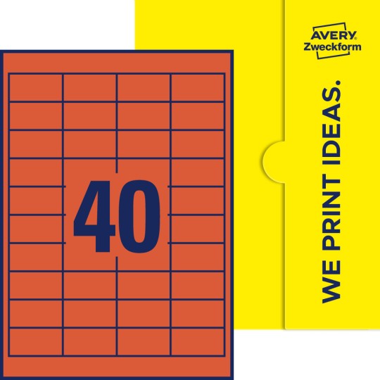 40 stk. etiketter per ark