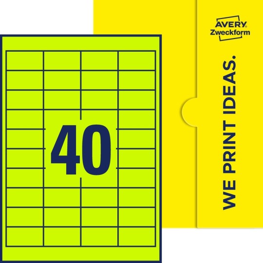 40 stk. etiketter per ark