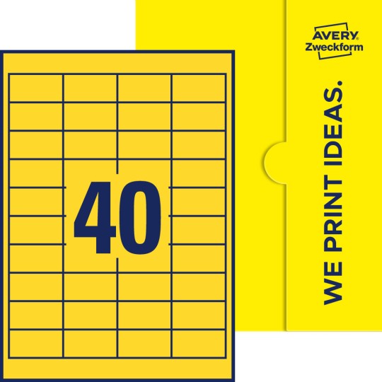 40 stk. etiketter per ark