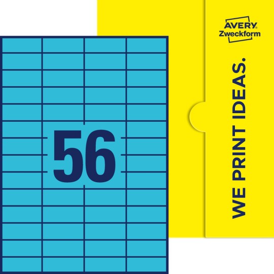 56 stk. etiketter per ark