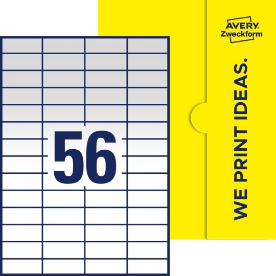 56 stk. etiketter per ark