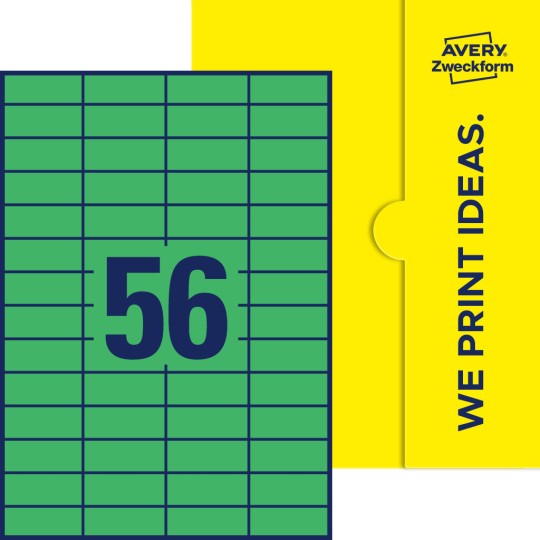 56 stk. etiketter per ark