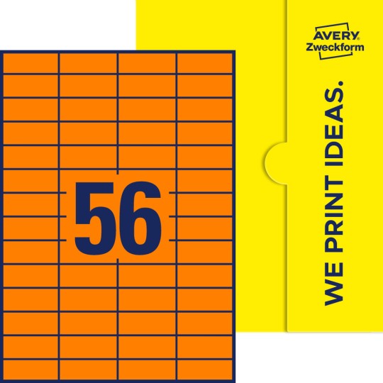 56 stk. etiketter per ark
