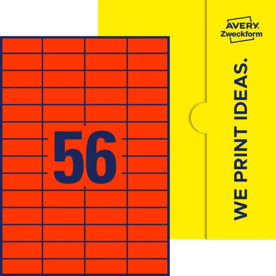 56 stk. etiketter per ark