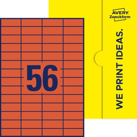 56 stk. etiketter per ark