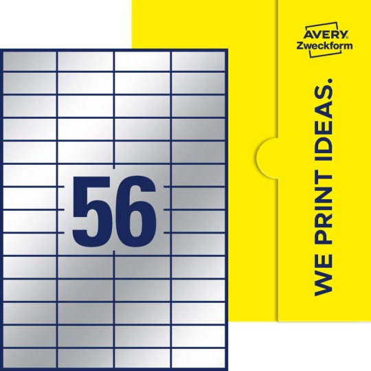56 stk. etiketter per ark