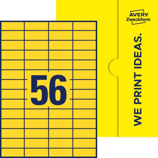 56 stk. etiketter per ark