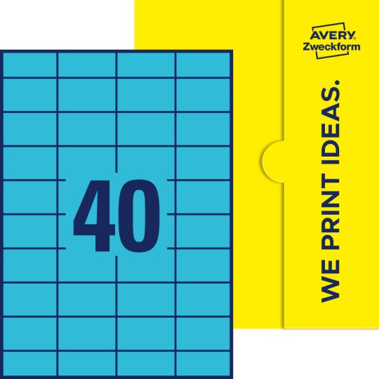 40 stk. etiketter per ark