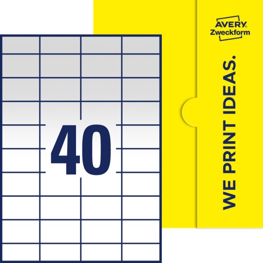 40 stk. etiketter per ark