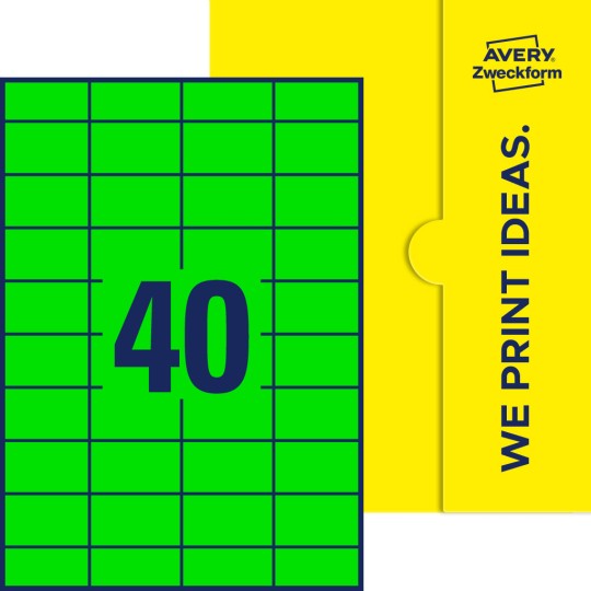 40 stk. etiketter per ark