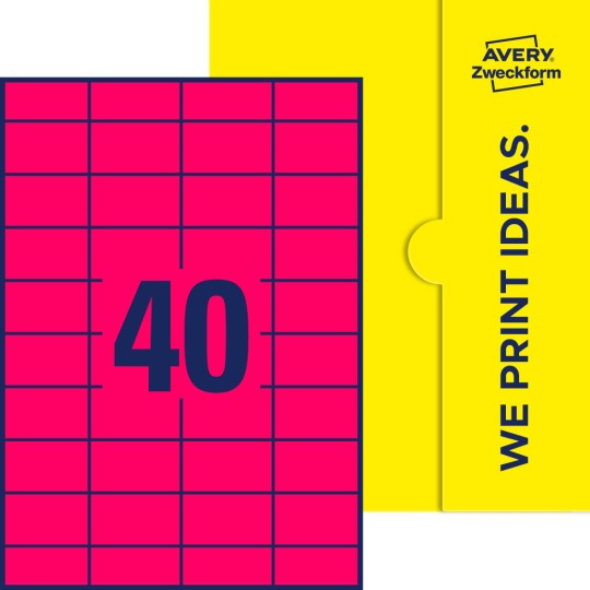 40 stk. etiketter per ark
