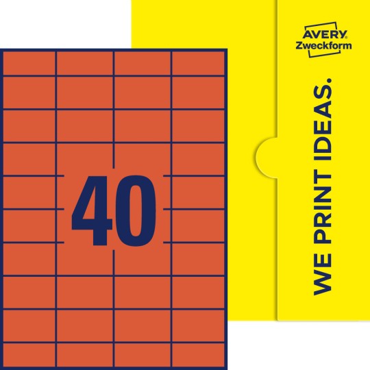 40 stk. etiketter per ark