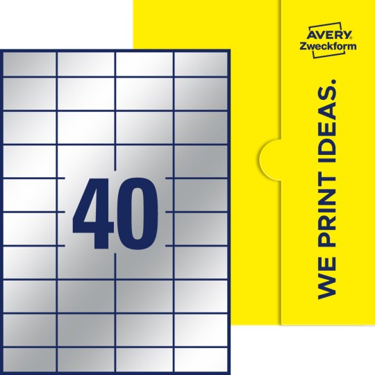 40 stk. etiketter per ark
