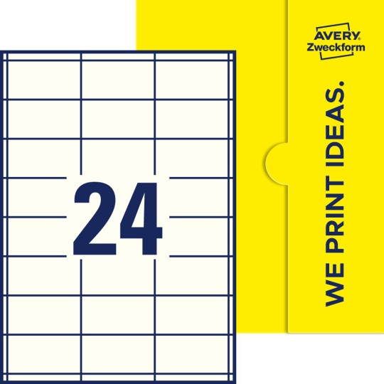 24 stk. etiketter per ark