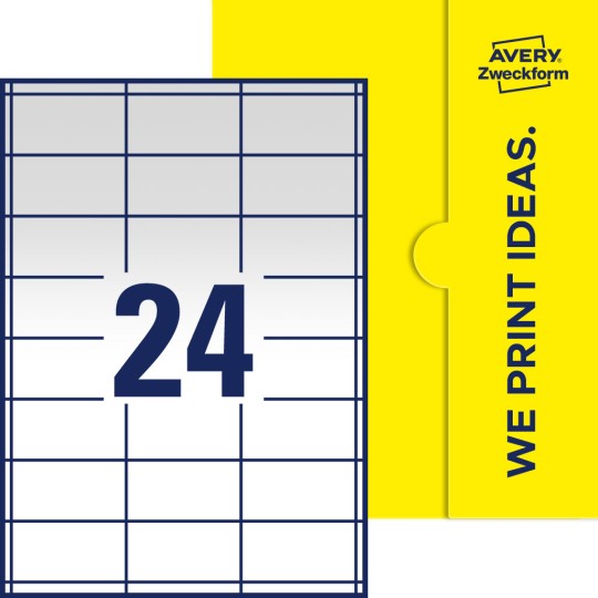 24 stk. etiketter per ark
