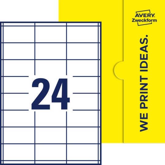 24 stk. etiketter per ark