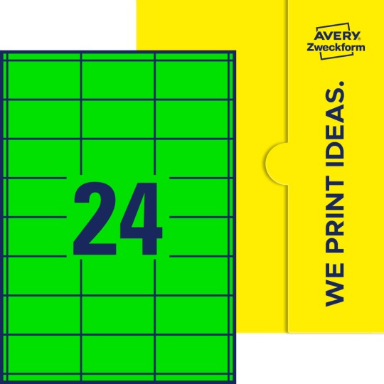 24 stk. etiketter per ark