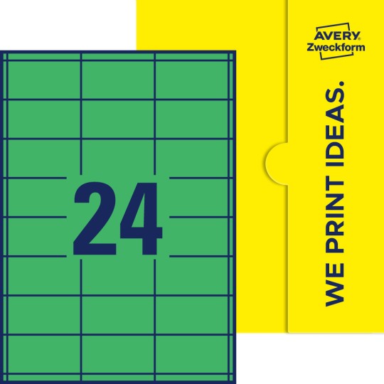 24 stk. etiketter per ark