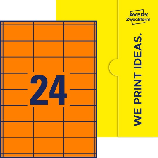 24 stk. etiketter per ark
