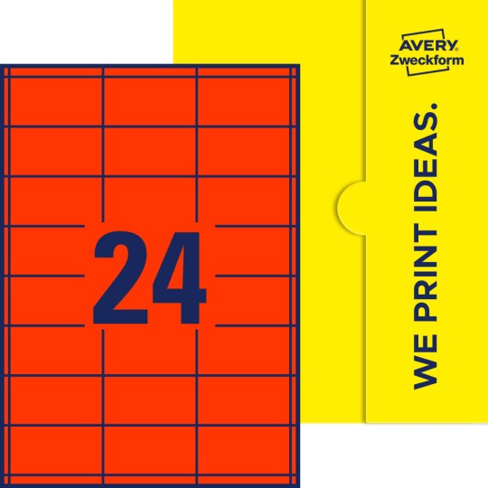 24 stk. etiketter per ark