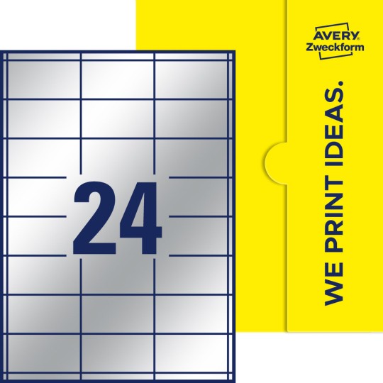 24 stk. etiketter per ark
