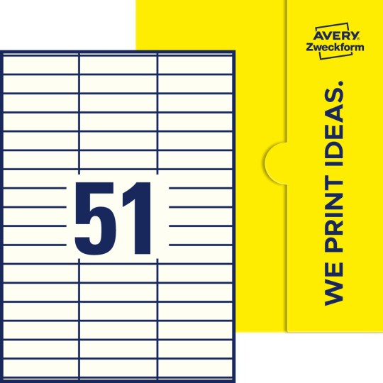 51stk. etiketter per ark