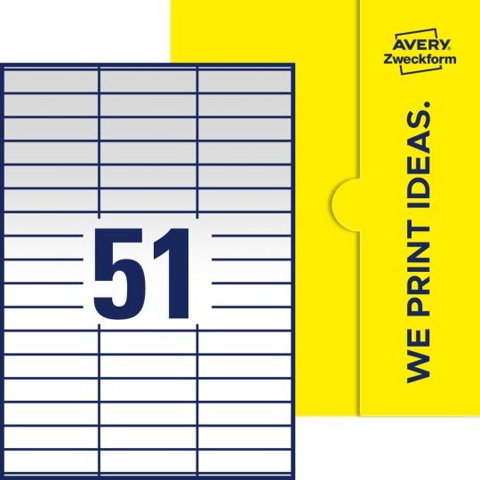 51stk. etiketter per ark