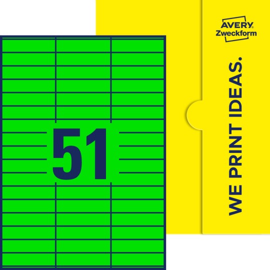 51stk. etiketter per ark