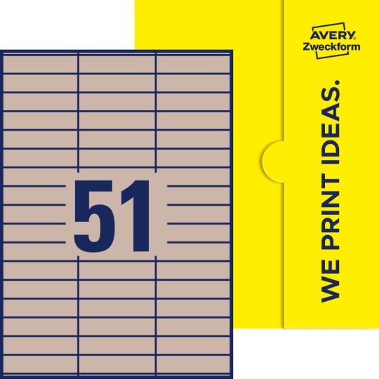 51stk. etiketter per ark