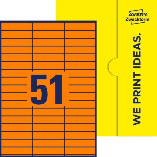51stk. etiketter per ark