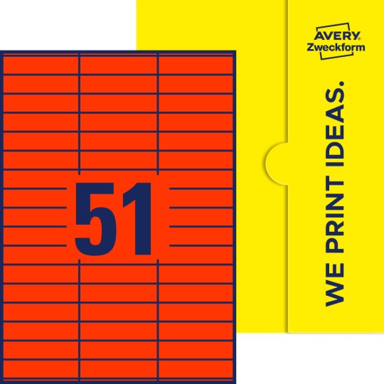 51stk. etiketter per ark