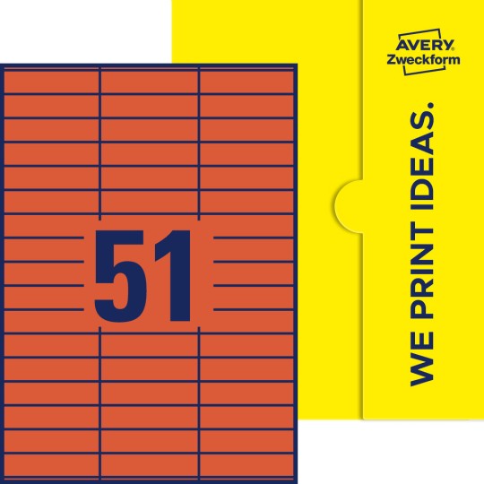 51stk. etiketter per ark