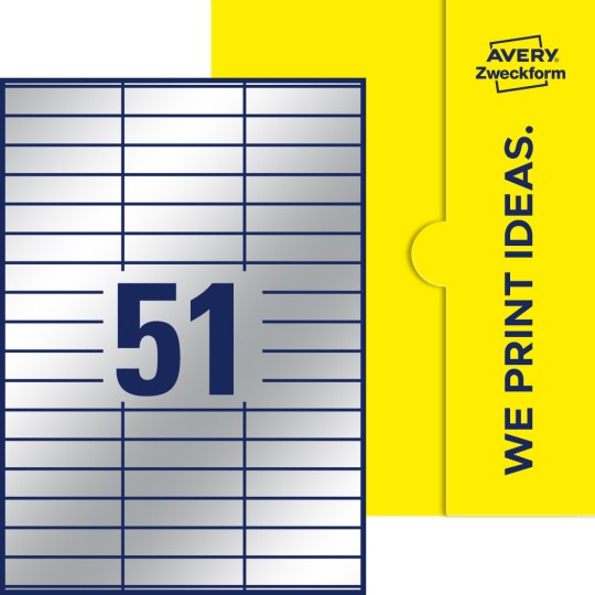 51stk. etiketter per ark