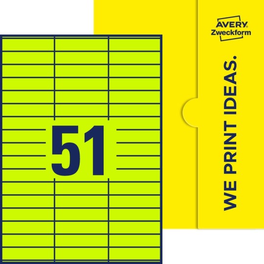 51stk. etiketter per ark